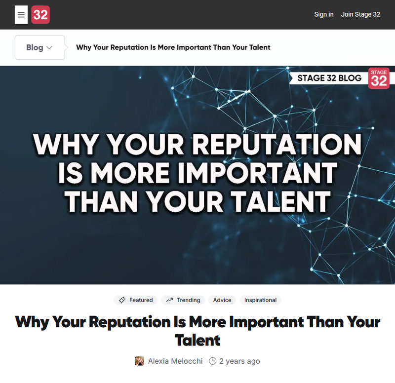 Why Your Reputation Is More Important Than Your Talent